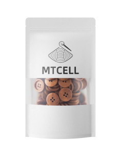 100 Botones de Madera Clásicos MTCELL 20mm para Costura 2