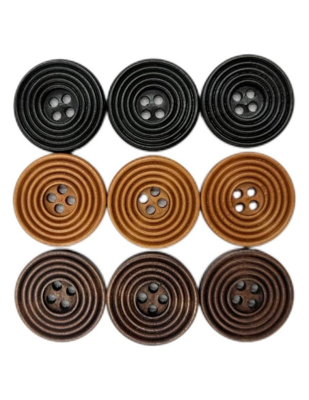 Botones de Madera Mahaohao 25mm Redondos 50 Piezas Color Mezclado