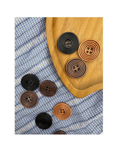 Botones de Madera Mahaohao 25mm Redondos 50 Piezas Color Mezclado