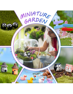 Kit de Jardín de Hadas 162 Piezas CHAKANLX - Miniaturas Decorativas 2