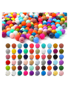 300 Perlas de Silicona CFKEMZY para Manualidades DIY 60 Colores