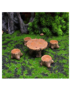 Juego de Muebles de Jardín en Miniatura XFGSYXS - 5 Pcs Resina
