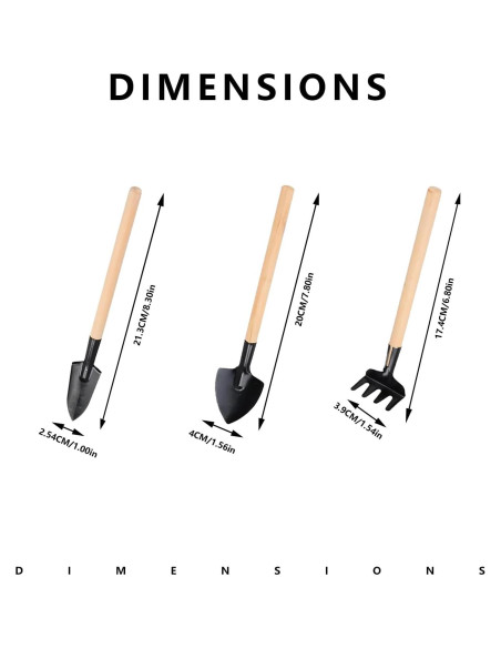 Juego de Herramientas de Jardinería Mini 3 Piezas Xvnoesza Juego de Herramientas de Jardinería Mini 3 Piezas Xvnoesza