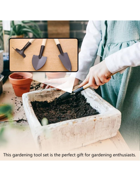 Juego de Herramientas de Jardinería Mini 3 Piezas Xvnoesza Juego de Herramientas de Jardinería Mini 3 Piezas Xvnoesza