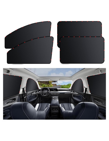 Cortinas de Privacidad para Ventanas de Auto ZATOOTO 4 Pcs Opacas