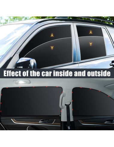 Cortinas de Privacidad para Ventanas de Auto ZATOOTO 4 Pcs Opacas