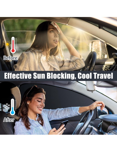 Cortinas de Privacidad para Ventanas de Auto ZATOOTO 4 Pcs Opacas