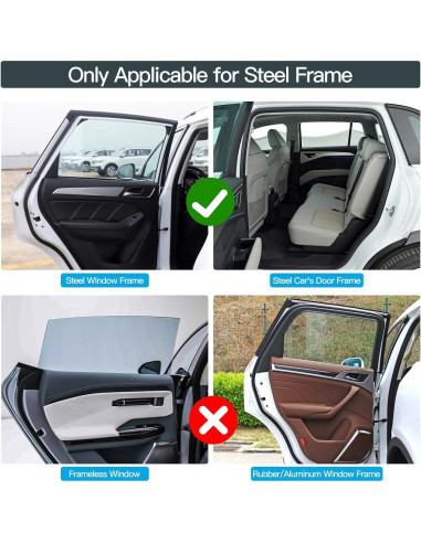 Cortinas de Privacidad para Ventanas de Auto ZATOOTO 4 Pcs Opacas