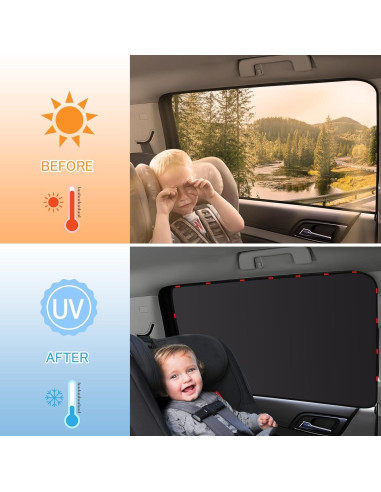 Cortinas de Privacidad para Ventanas de Auto ZATOOTO 4 Pcs Opacas