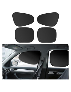 Sombrillas para Ventana Lateral 4 PCS 100% Oscurecimiento UV
