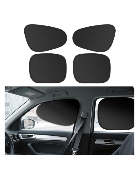 Sombrillas para Ventana Lateral 4 PCS 100% Oscurecimiento UV