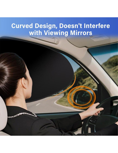 Sombrillas para Ventana Lateral 4 PCS 100% Oscurecimiento UV