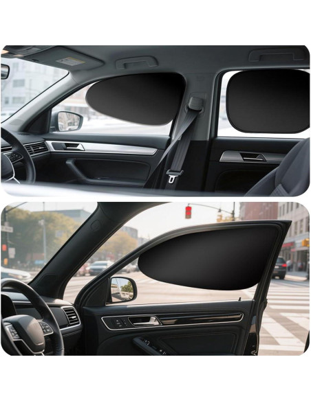 Sombrillas para Ventana Lateral 4 PCS 100% Oscurecimiento UV