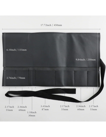 Funda de Herramientas de Bonsái Wazakura en Cuero Sintético 7 Bolsillos