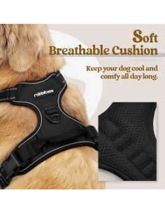 Arnés para Perros GLOBEGOU XL Negro Sin Tirones Ajustable 2