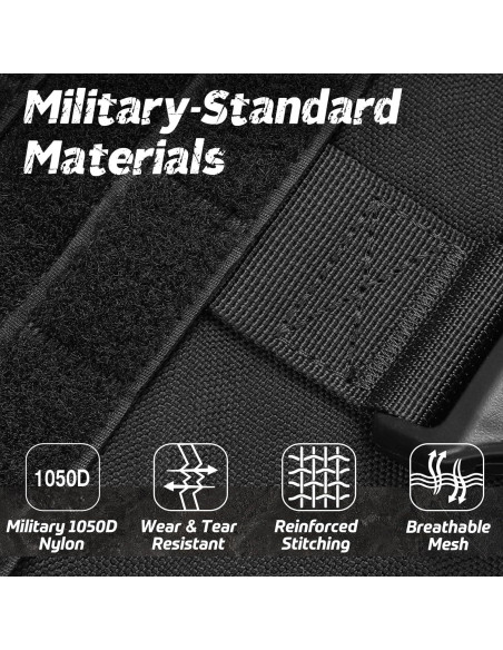 Arnés Táctico Rabbitgoo para Perros Grandes Negro L