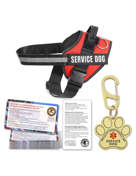 Chaleco para Perro de Servicio Opstin Mediano Rojo con Accesorios Chaleco para Perro de Servicio Opstin Mediano Rojo con Accesorios