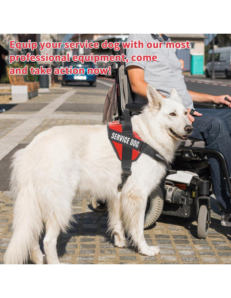 Chaleco para Perro de Servicio Opstin Mediano Rojo con Accesorios Chaleco para Perro de Servicio Opstin Mediano Rojo con Accesorios