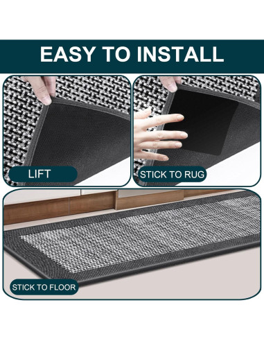 12 Almohadillas Antideslizantes KUWSEIY para Alfombra 8x8cm