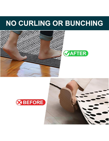 12 Almohadillas Antideslizantes KUWSEIY para Alfombra 8x8cm