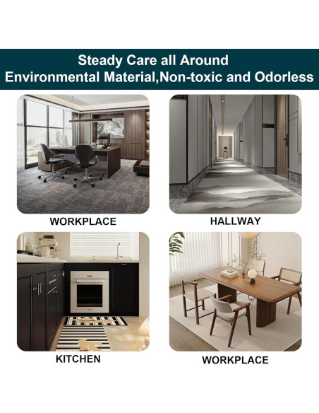 12 Almohadillas Antideslizantes KUWSEIY para Alfombra 8x8cm