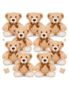 Osos de Peluche Suaves HyDren 9 Pcs 35.56 cm Marrón Claro
