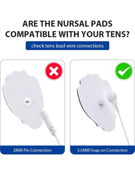 Parches Electrodos TENS NURSAL 20 Piezas Reutilizables 3.5mm