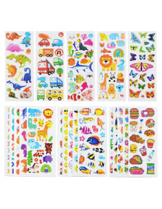 Stickers 3D Esponjosos DaiUni 24 Hojas para Niños Creativos