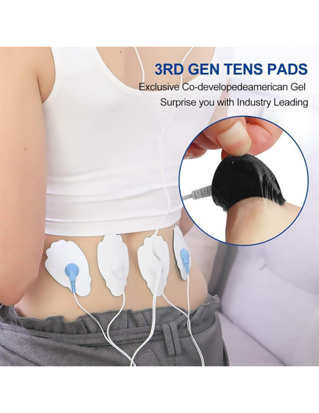 Parches Electrodos TENS NURSAL 20 Piezas Reutilizables 3.5mm