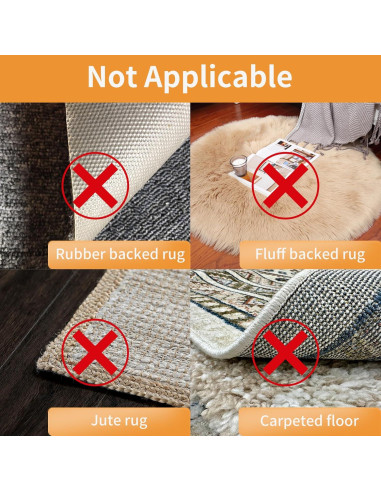 16 Agarradores de Alfombra Daisyhome Antideslizantes Reutilizables