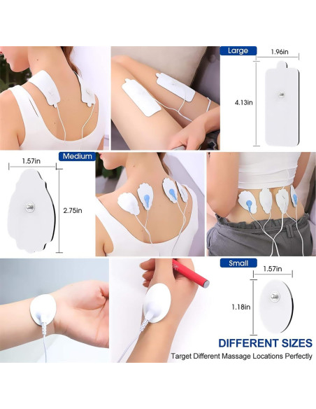 Parches Electrodos TENS NURSAL 20 Piezas Reutilizables 3.5mm