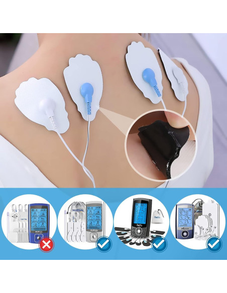Parches Electrodos TENS NURSAL 20 Piezas Reutilizables 3.5mm