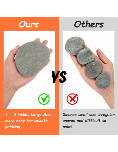 Piedras Grandes para Pintar WhistenFla 10-12.7 cm con Pinceles