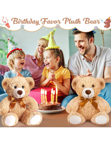 Osos de Peluche Suaves HyDren 9 Pcs 35.56 cm Marrón Claro