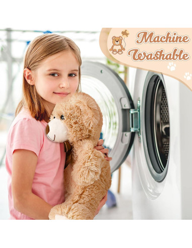 Osos de Peluche Suaves HyDren 9 Pcs 35.56 cm Marrón Claro