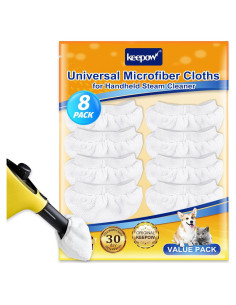 Paños de Microfibra KEEPOW para Limpiadores de Vapor - 8 Unidades