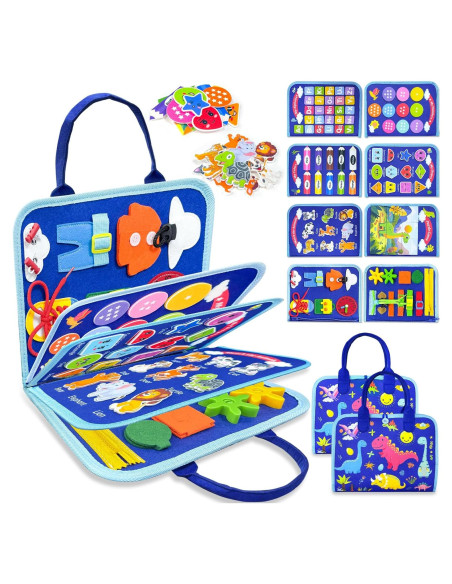 Libro Ocupado Montessori Walenty Azul 24 Actividades 388g