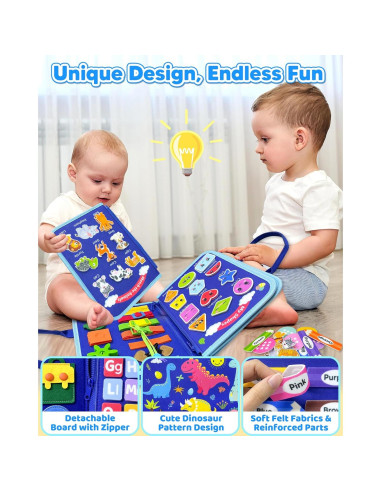 Libro Ocupado Montessori Walenty Azul 24 Actividades 388g