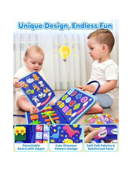 Libro Ocupado Montessori Walenty Azul 24 Actividades 388g