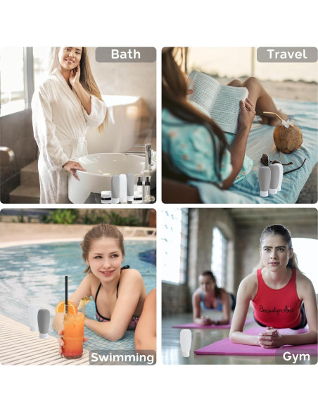 Juego de Botellas de Viaje 20 Piezas Dewsensi Aprobadas TSA