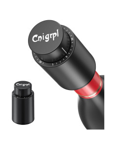 Tapones de Vino Cnigrpl 2-en-1 con Bomba de Vacío - Negro