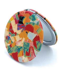Espejo Compacto Plegable Aeisage 6.6 cm Doble Cara Floral 2