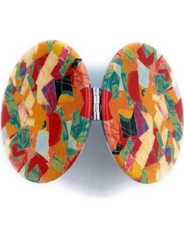 Espejo Compacto Plegable Aeisage 6.6 cm Doble Cara Floral