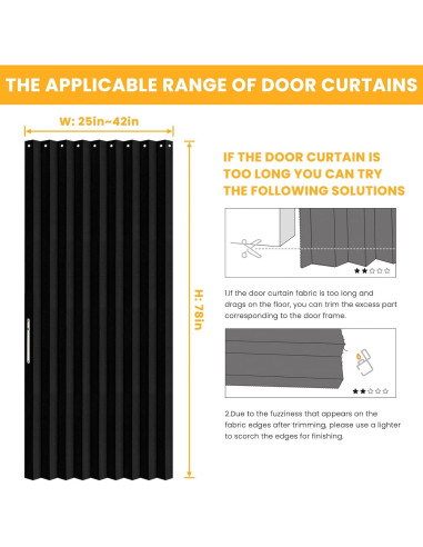 Cortina Magnética AJAZZ 100% Opaca 107x198 cm Negra