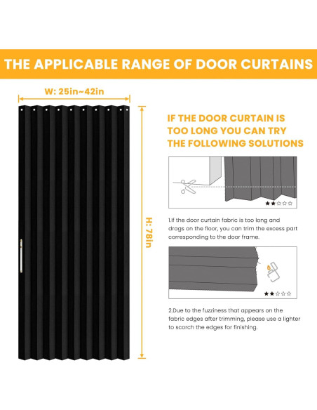 Cortina Magnética AJAZZ 100% Opaca 107x198 cm Negra