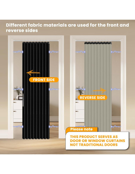 Cortina Magnética AJAZZ 100% Opaca 107x198 cm Negra