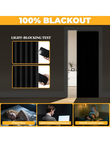 Cortina Magnética AJAZZ 100% Opaca 107x198 cm Negra
