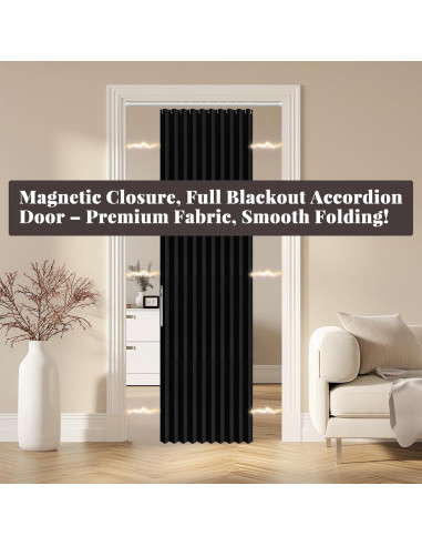 Cortina Magnética AJAZZ 100% Opaca 107x198 cm Negra