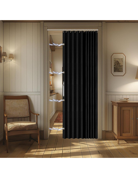 Cortina Magnética AJAZZ 100% Opaca 107x198 cm Negra