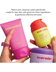 Set de Cuidado Facial Pre-Adolescente Evereden - Gel Limpiador, Hidratante y Almohadillas 2